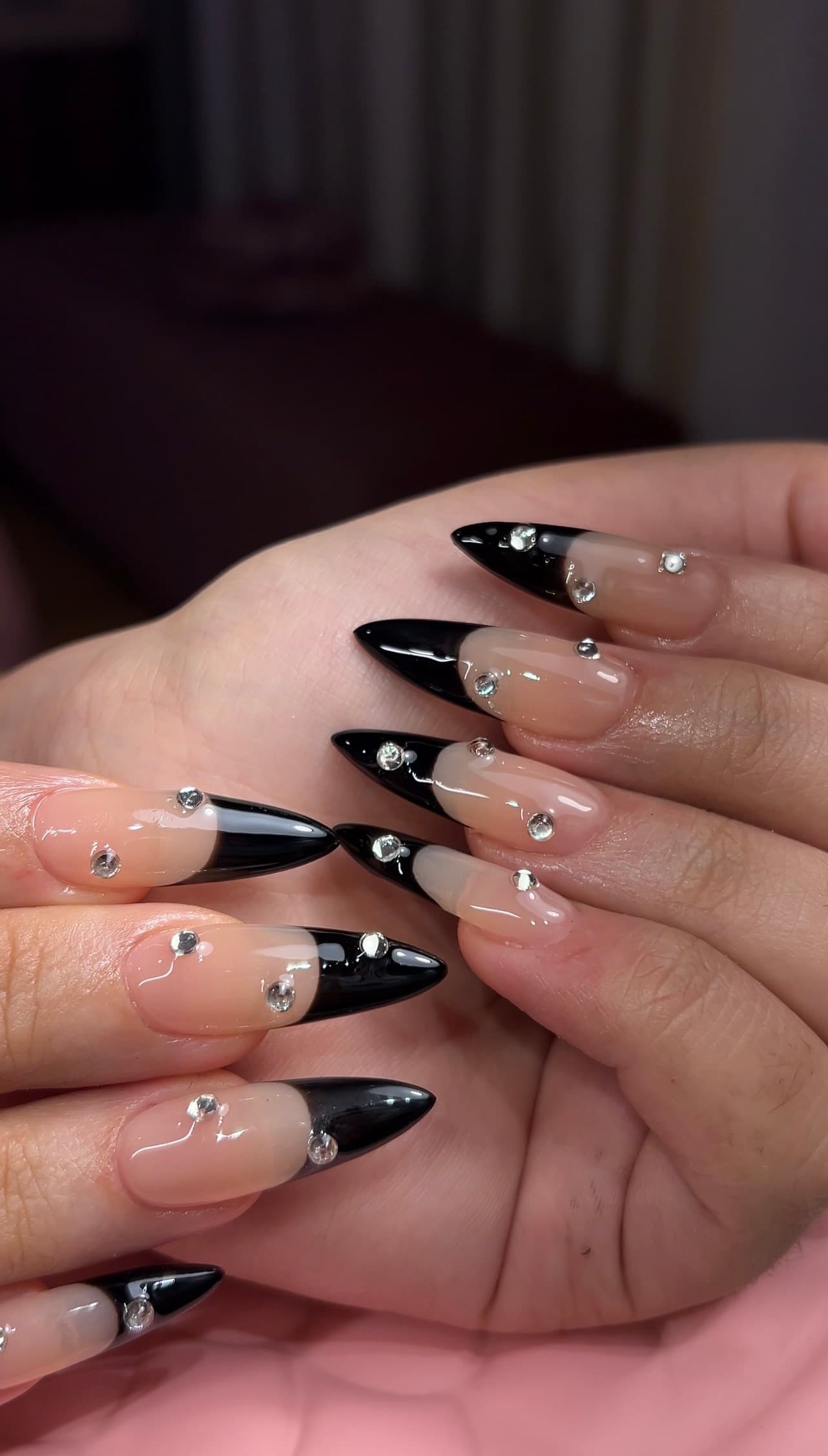 Onyx Rhinestone Stiletto